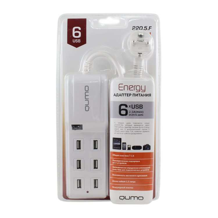 Сетевое зарядное устройство Qumo  7.1А