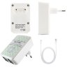 Сетевое зарядное устройство Qumo + кабель iPhone 5,iPad 4USB 2.4A