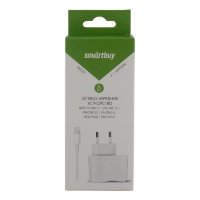 Сетевое зарядное устройство Smartbuy + кабель iPhone 5,iPad 2.1A SBP-1150