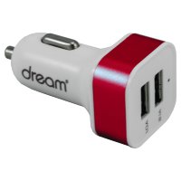 Автомобильное зарядное устройство Dream 2USB 2A (бело-розовый)