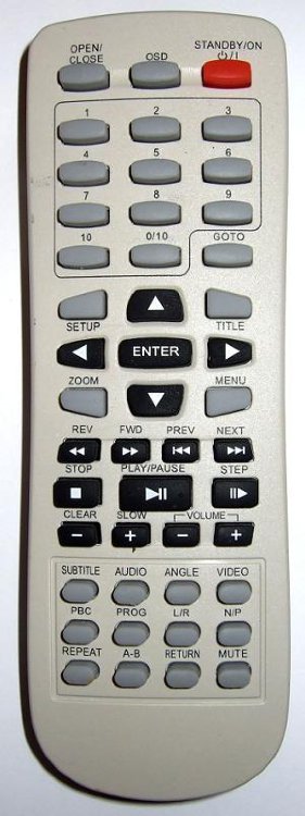 Пульт Mystery MDV-729U,MDV-727U,MDV-728U (DVD)