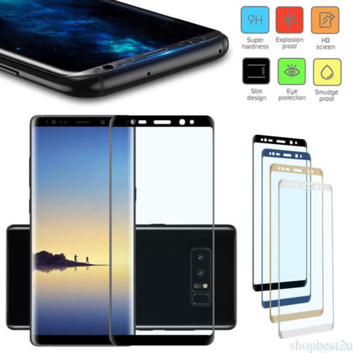 Защитное стекло на Samsung SM-N960F, Galaxy note 9, закруглённое, черное