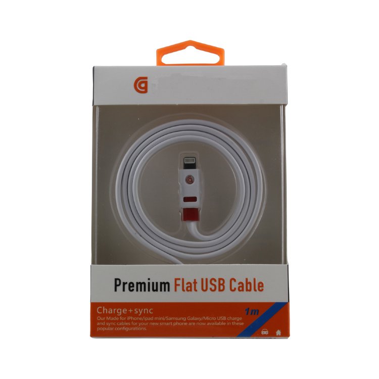 Кабель для IPHONE 5,Ipad 4,Air 1,2,Mini 1,2 GRIF белый (N)